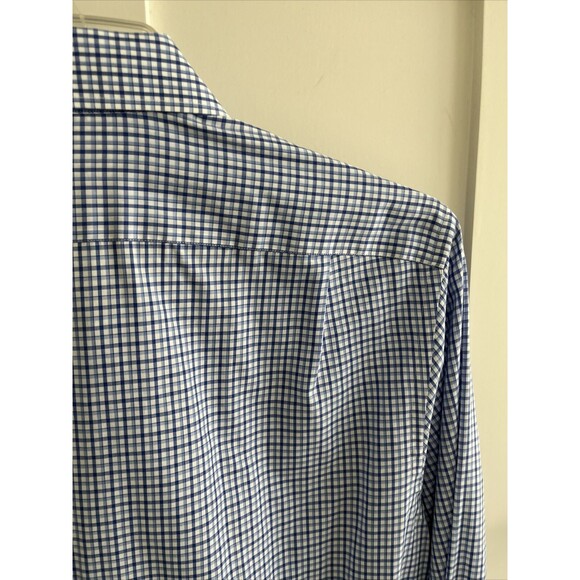 EUC Ralph Lauren Purple Label Shirt Mens Blue Check Button Sz 15.5 Italy - Picture 10 of 12